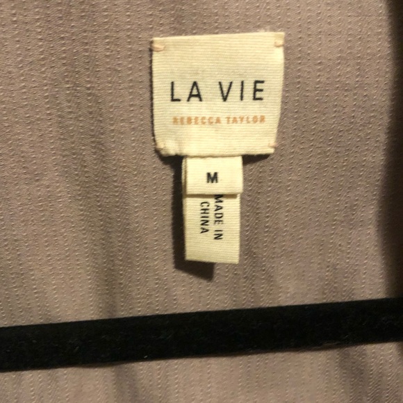 REBECCA TAYLOR Herringbone Twill Jumpsuit Sz M - Picture 5 of 5